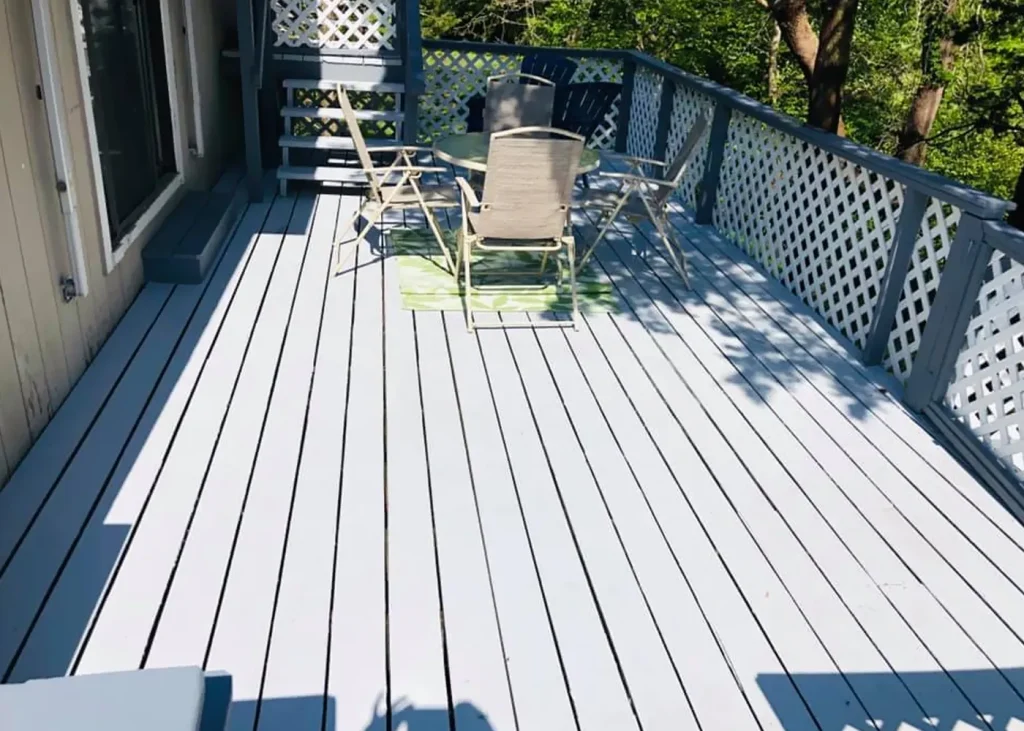 Deck staining