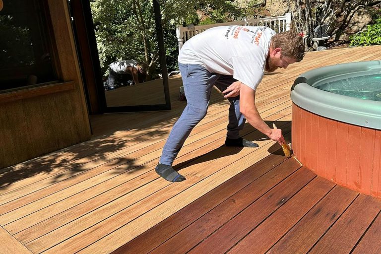 The Fastest Way to Staining Deck Railings
